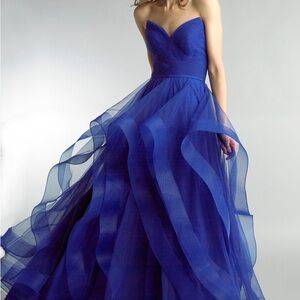 Black Label Royal Blue Strapless Dress